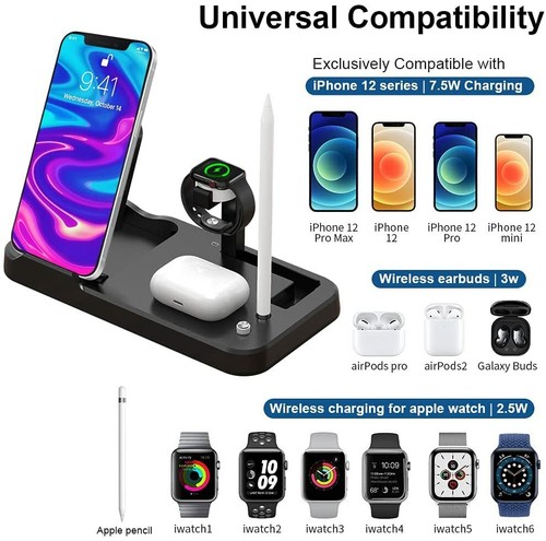 4 in 1 Wireless Charger,Fast Wireless Charging Station&Stand with Breathing - Picture 3 of 8
