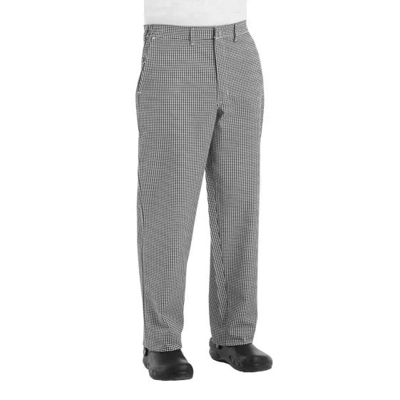 Chef Pants cook Black white houndstooth 28 30 40 42 52 54 NEW