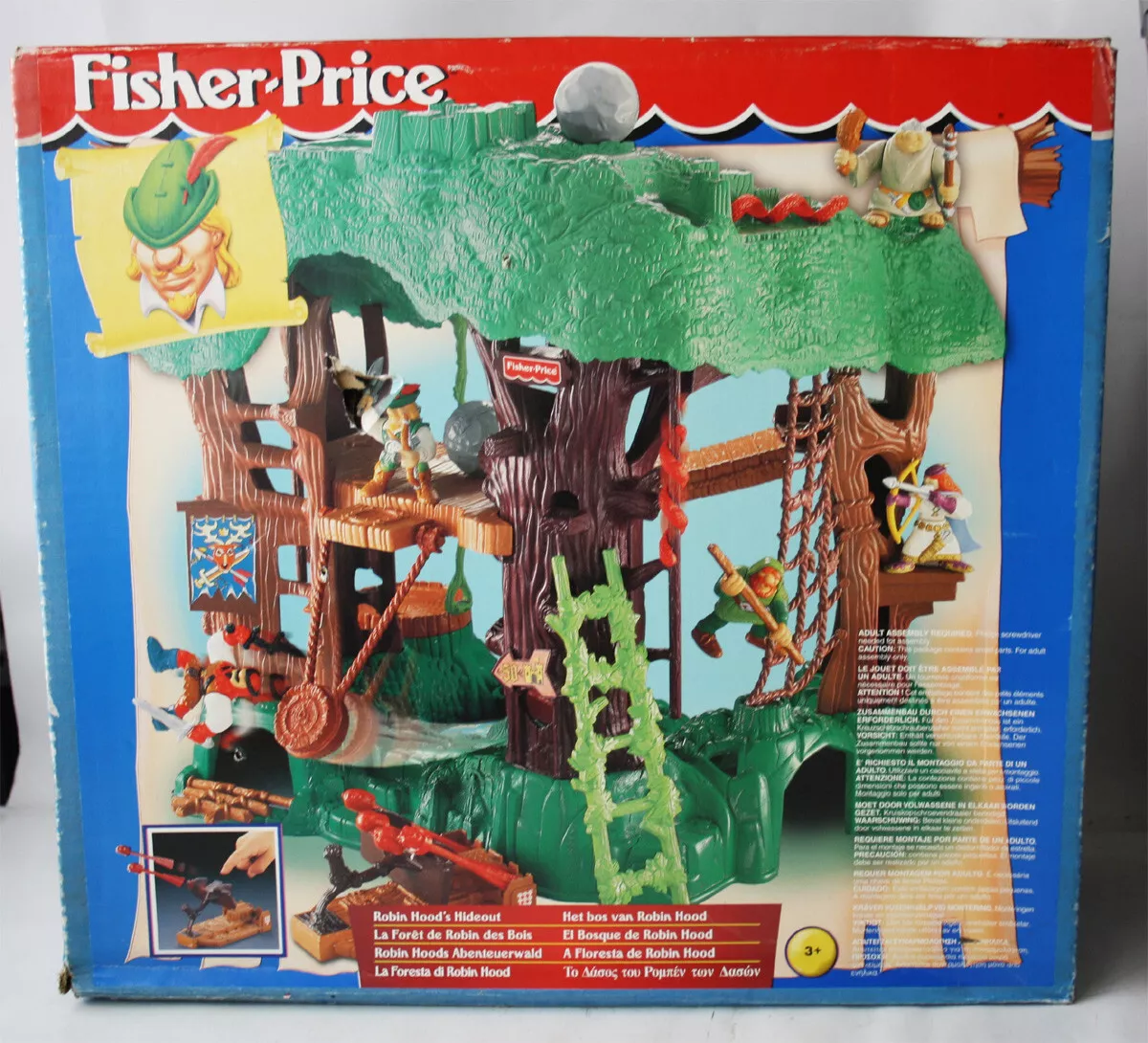 RARE VINTAGE 1999 FISHER PRICE ROBIN HOOD 'S HIDEOUT FOREST GREAT  ADVENTURES NEW