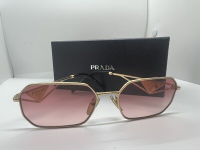 Prada Sunglasses PRA51S 15N01T 58mm Matte Gold / Radiant Rose Lens