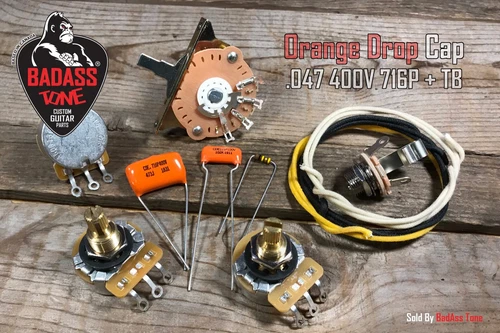 Fender Stratocaster Premium 3 Way Wiring-Kit / OD .047 400V + Treble Bleed