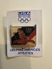 Olympic 1992 Albertville France Slalom Pin 