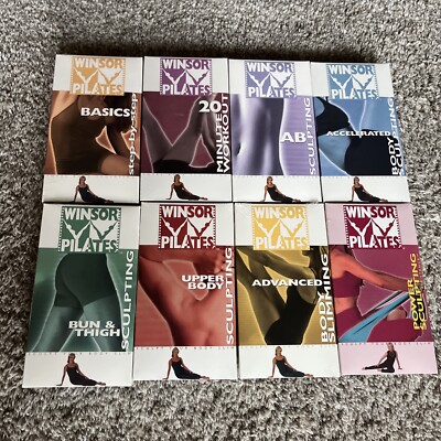 NEW SEALED Winsor Pilates Set of 8 VHS 20 Min Workout Buns Thighs Ab Sculpt Body