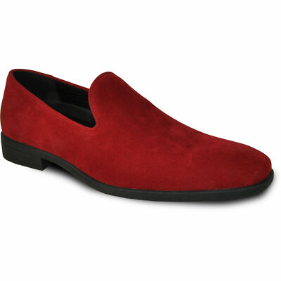 prom red dress shoes mens Mens Red Glitter Loafers with Buckle Prom & Wedding Dress Shoes, 10M