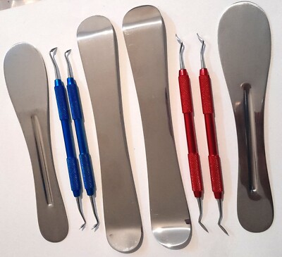 8 Dental Labor, Gipsspatel Roghe und Lichtenstein+PKT Color Fig.3+4, Edelstahl