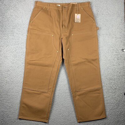 パンツ Carhartt double knee B01-BRN made in USA Vtg Carhartt Double Knee Carpenter Pants 36x30 B01-BRN Distressed