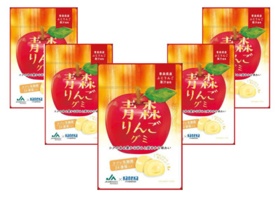 Kaneka Aomori Apple Gummy 40gx5 Bags w/ Lactic Acid Bacteria Japanese Candy Bulk