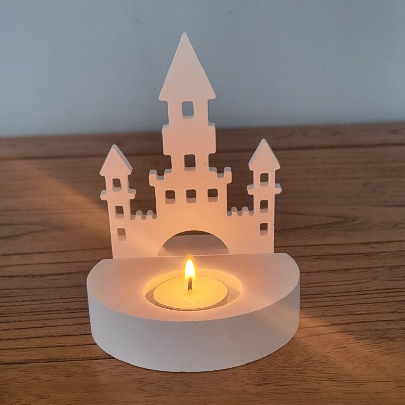 Castle House Candle Holder Silicone Molds for Decor