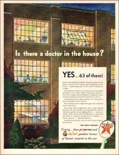 1944 WW 2 Ad for TEXACO Research 63 Doctors in the House ! 020623