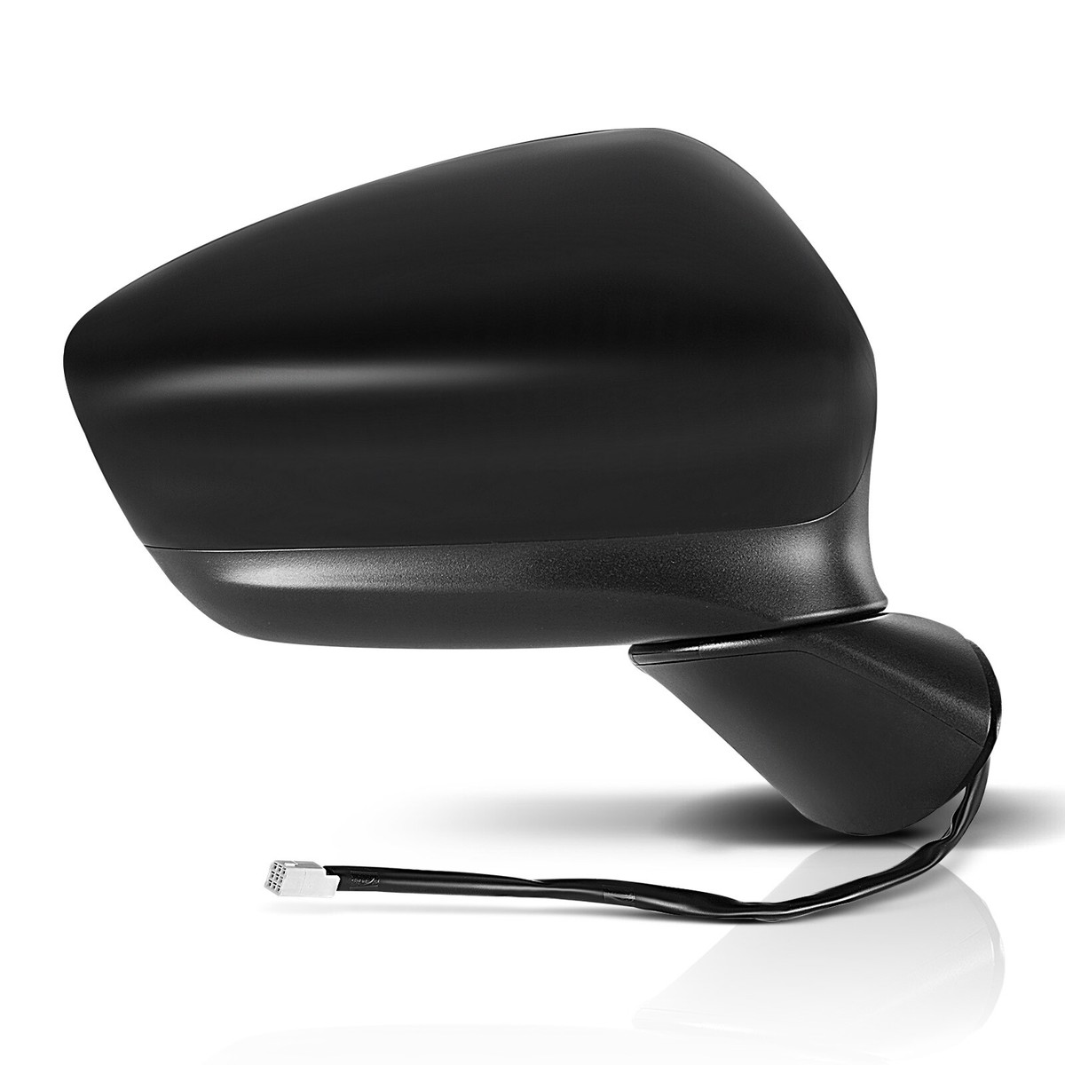 Right RH Power Mirror w/ Manual Fold Signal Light Black for Mazda