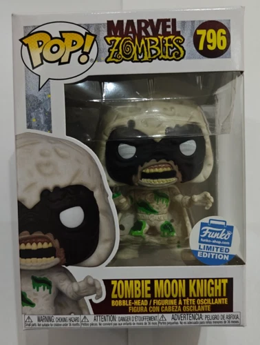Funko Pop! Marvel Zombie Moon Knight #796 Funko Shop Edición Limitada + Protector
