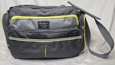 Bolso de Pañales Eddie Bauer Messeger Bandolera Gris Neón Amarillo Borde Género Neutro