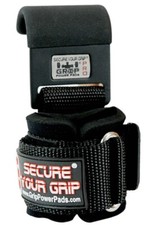 Power Weight Lifting Training Gym Hook Grips Straps Wrist Support Bandage Black