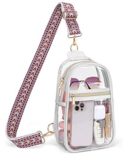 Clear Sling Bag - Stadium Approved Clear Bag for Sport Concert 02_white