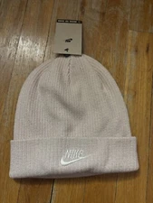 Nike Unisex Peak Metallic Knit Beanie Hat Coconut Milk Head-wear Cap FJ8687-838