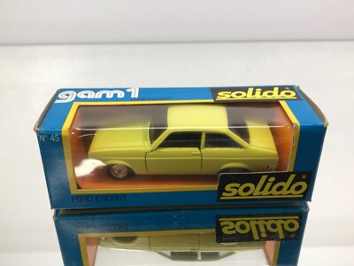 SOLIDO GAM 1 45 FORD ESCORT MK2 -YELLOW 1:43- GOOD IN BOX - 491