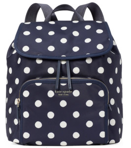 NWT sam the little better sunshine dot backpack rich navy blue white polka dot kate spade | Bags | Nwt Sam The Little Better Sunshine Dot  main image 3