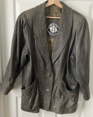Polsadoro Creationi In Pele Woman s Leather Jacket  Color Grey M
