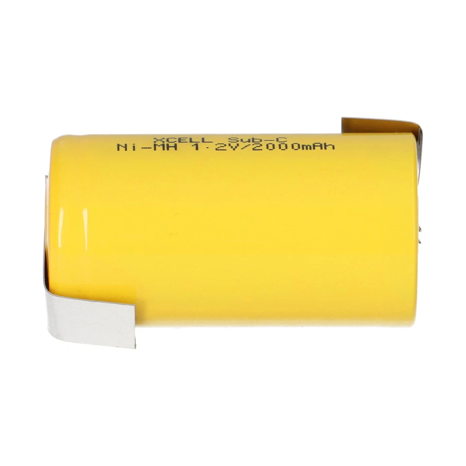 XCell Akku Sub-C 1,2V 2000mAh X2000SCR Hochstrom Z Lötfahne - Bild 2 von 4