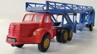 BERLIET TRACTOR TBO 15 RED AND CAR DOOR TRAILER BLUE NOREV (N3)