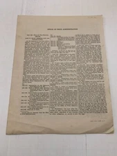 WWII 1940's Office Of Price Administration OPA Retailer Ration Instruction