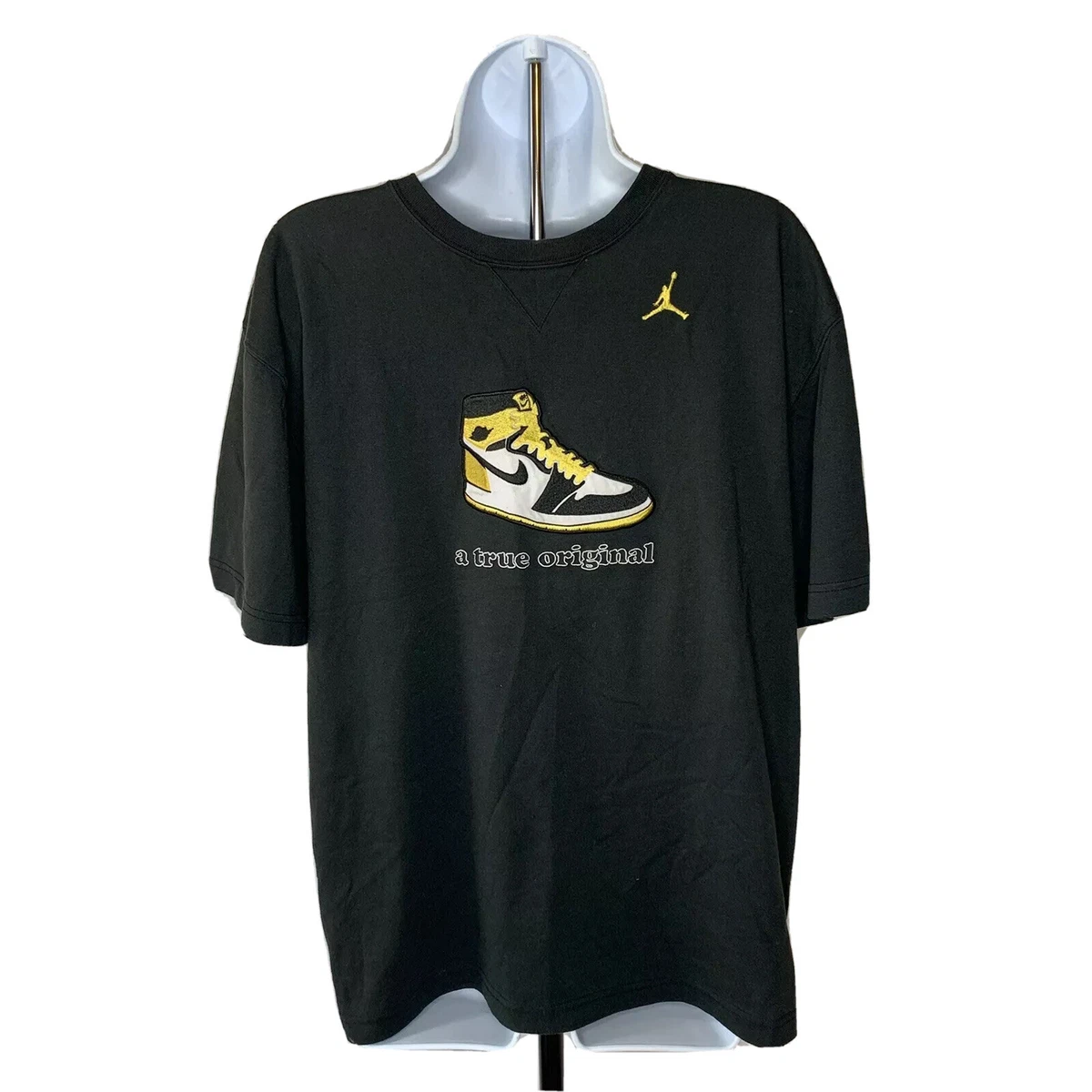 jordan black and yellow shirt
