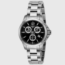 Longines Conquest Black Unisex Adult Watch - L3.379.4.56.6 for sale online  | eBay