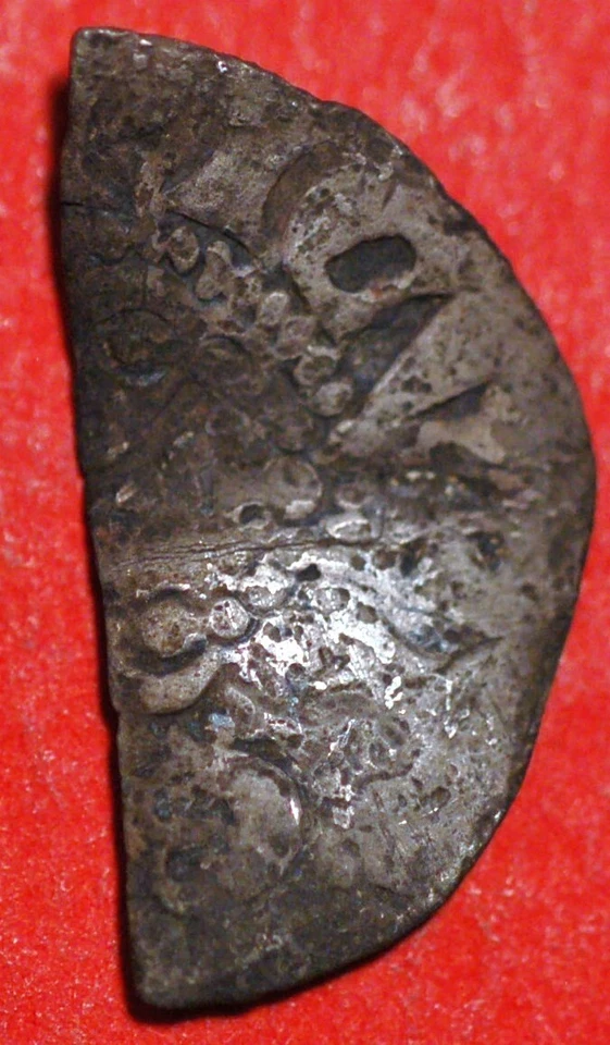 England Hamered coin Cut Half Penny 1199-1216 John I silver - Image 2 of 2