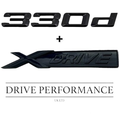 BMW Matt Black X Drive Boot Badge Logo M X1 X3 X5 X7 3 4 5 6 Series F30 F31 F32