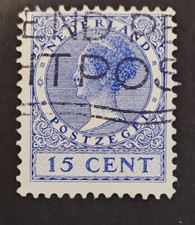 TIMBRE PAYS BAS NEDERLAND HOLLANDE REINE WILHELMINE 1924