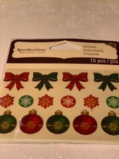 RECOLLECTIONS 3D STICKERS CHRISTMAS HOLIDAY STICKERS