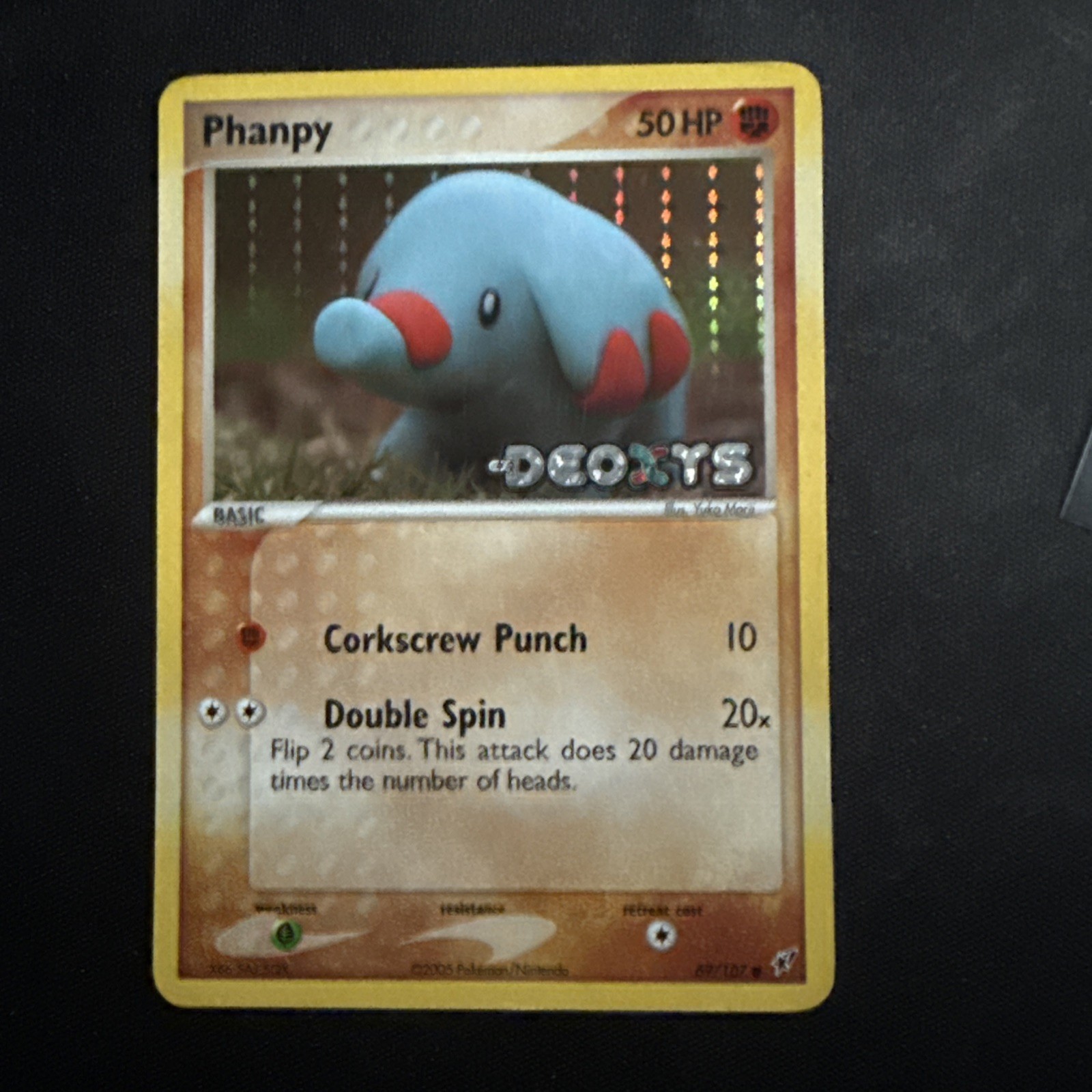 Pokémon TCG Phanpy EX Deoxys 69/107 Reverse Holo Near MINT! Yuka Morii