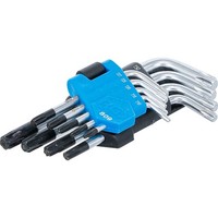 BGS WinkelschlüSsel-Satz Kurz T-Profil (FüR Torx) Mit Bohrung T10 - T50 9Tlg. -