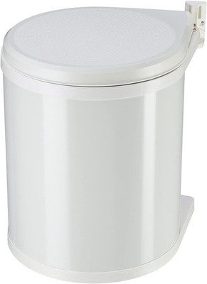 Hailo Compact-Box M Trash Can, 4 Gallon, Lid-Lift, Small Kitchen Bin, White