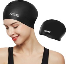 Swim Caps for Long Hair, Durable Silicone Swimming Caps for Women Men Adults