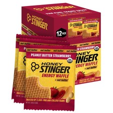 Honey Stinger Gluten Free Energy Waffles 12 Pack PEANUT BUTTER STRAWBERRY