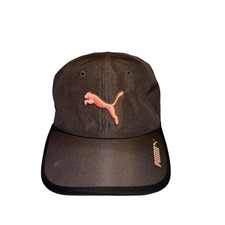 PUMA Women  s Evercat Opal Adjustable Cap Black Rose Gold Metallic Logo Hat