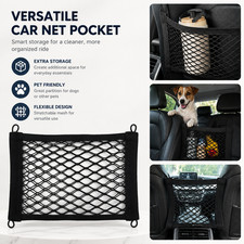 Car Trunk Storage Net Bag Elastic Mesh Cargo Organizer with Mounting Screws