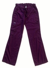 Cherokee Workwear Unisex Mauve/Wine Solid Scrub Pants Size XXS Cotton Blend