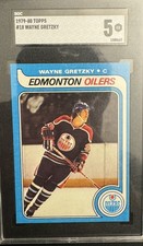 1979-80 Topps Wayne Gretzky Rookie Card SGC 5 #18. rookie card picture
