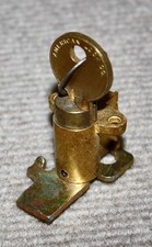 Antique USPS Post Office Postal Box Door Lock & Key  Box Door Lock & Key