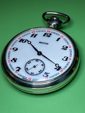 Molnija 3602 „Wölfe“ Taschenuhr von 1990, 2025 frisch überholt, Box, Papiere