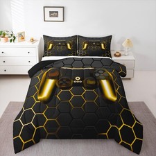 Gaming Comforter for Boys Teens Game Bedding Full,Kids Gamer Comforter Set Ga...