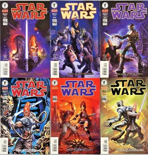 STAR WARS : PRELUDE TO REBELLION COMPLETE SET #1-6 DARK HORSE 1998 NICE!!!