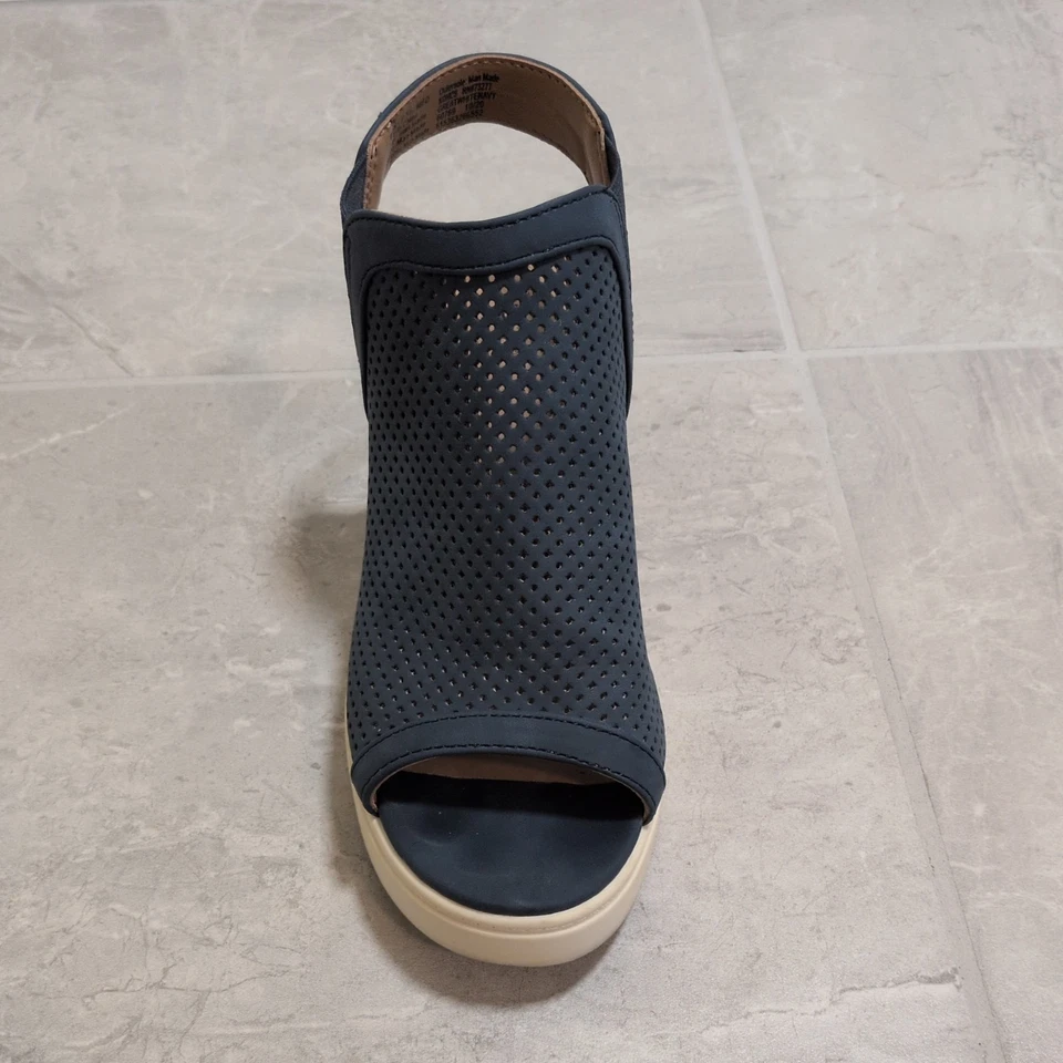 СИНИЕ САНДАЛИИ SONOMA ЖЕНСКИЕ 7,5 ОБУВЬ С ОТКРЫТЫМ НОСКОМ РЕМЕШОК НА ЛОДЫЖКЕ - Изображение 3 из 4