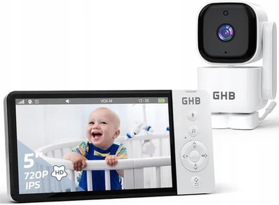 GHB ABM720 Baby Monitor   720P Auflösung, 5 Zoll Monitor, Schlaflieder, VOX-Modu