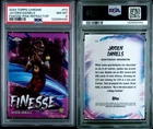 2024 Topps Chrome Jayden Daniels Finesse Pink Refractor Graded PSA 8 Rookie RC