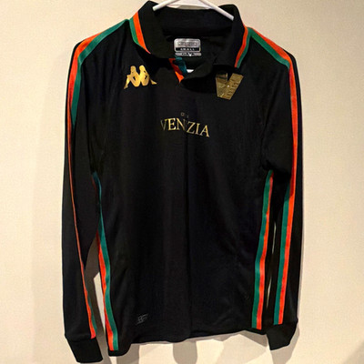 Kappa Kombat System Men s S Black Long Sleeve Button Polo Breathable Soccer
