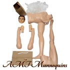 Full body male black mannequin, head and arms turn / rotate manikin +metal base — photo 5