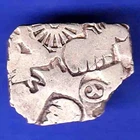 ancient india mauryan period ashoka 600 bc silver punchmark coin  #U63